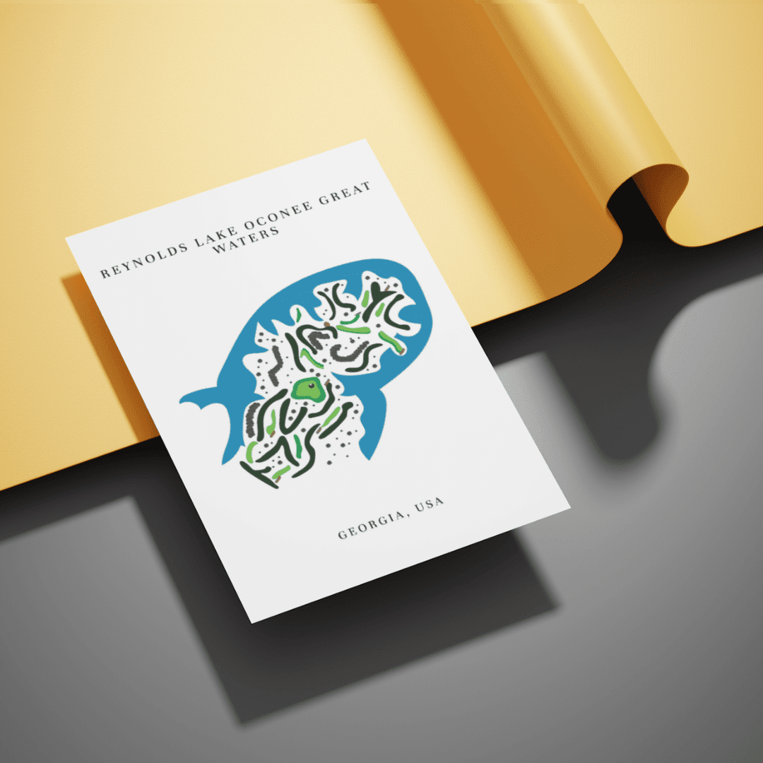 Reynolds Lake Oconee Great Waters Map Print, Eatonton - Georgia