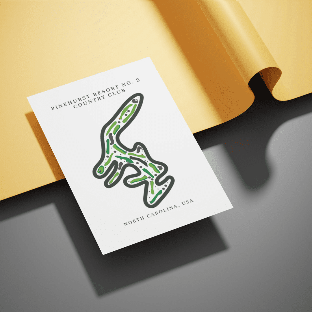 Pinehurst Resort No. 2 Country Club Map Print, North Carolina