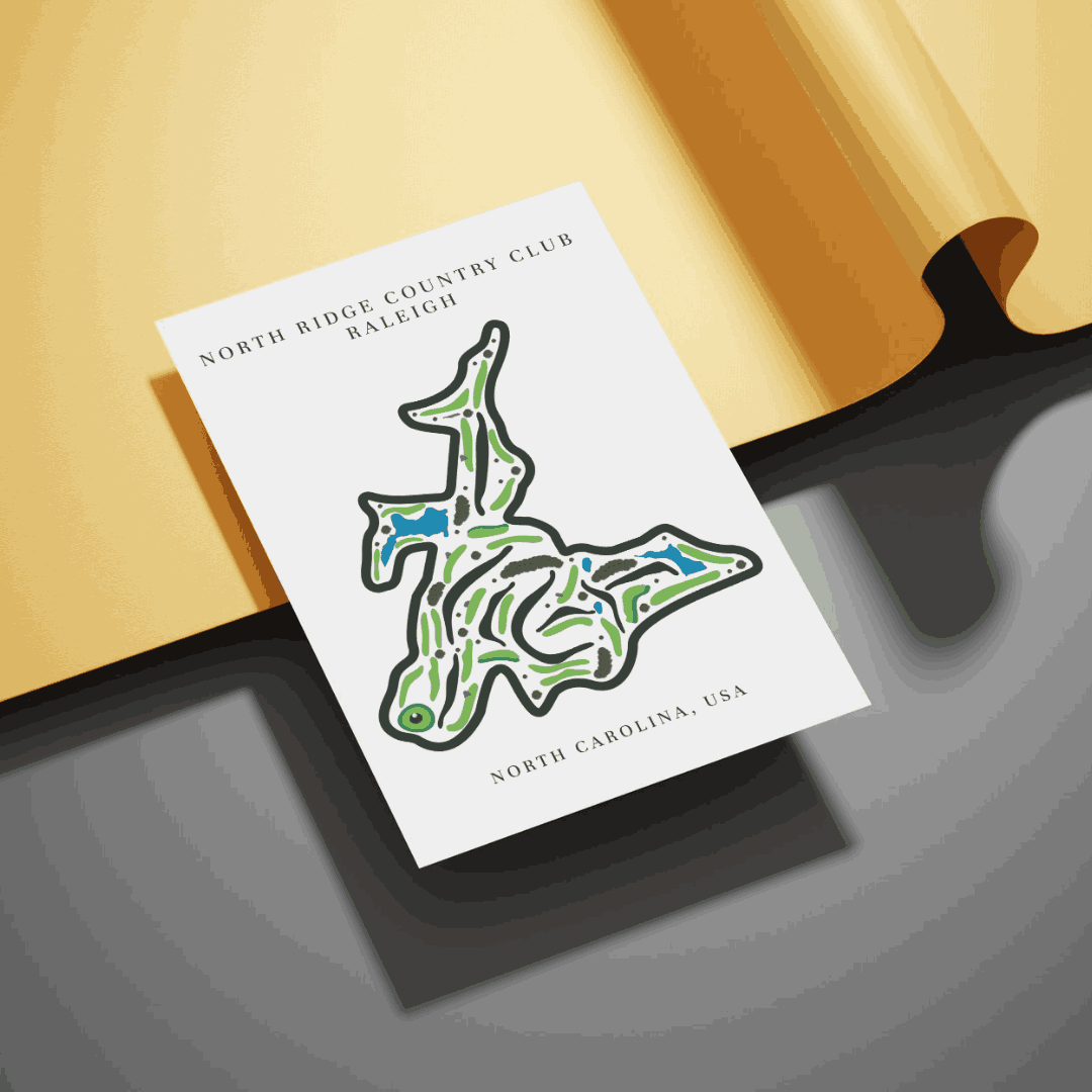 North Ridge Country Club Map Print, Raleigh – North Carolina